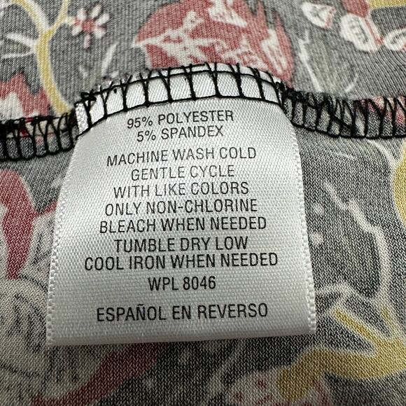 Style & Co Floral Blouse Neck Gingham Boho Peasant Flowy Pullover Womens 2X - Picture 6 of 7